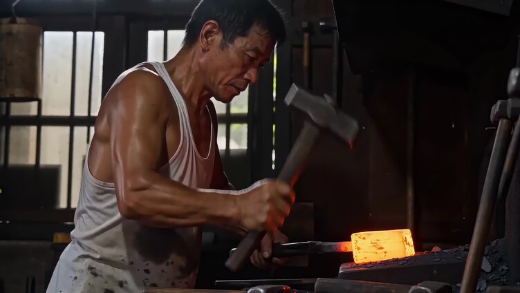 传统铁匠工艺高清视频素材下载_视频素材-制片帮素材